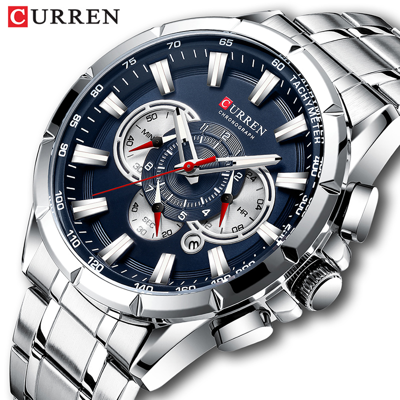 Luxury Watch Magazine - CURREN montre-bracelet hommes étanche chronographe militaire