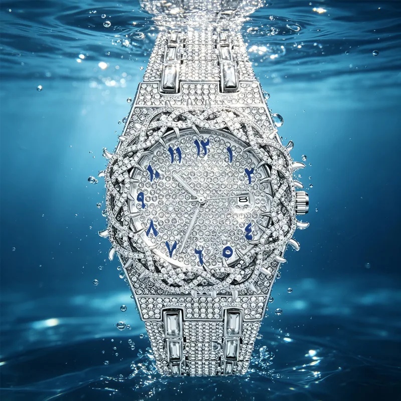 Luxury Watch Iceberg - Montre à quartz pour homme, ornée