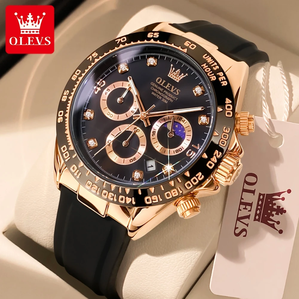 Luxury Watch Magazine - Montres pour hommes OLEVS 2875, chronographe,