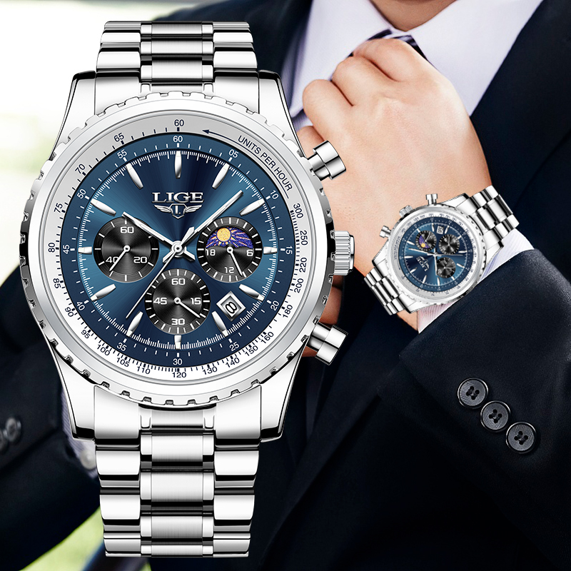 LIGE-Montre à quartz en acier  - Luxury Watch Magazine avis et prix