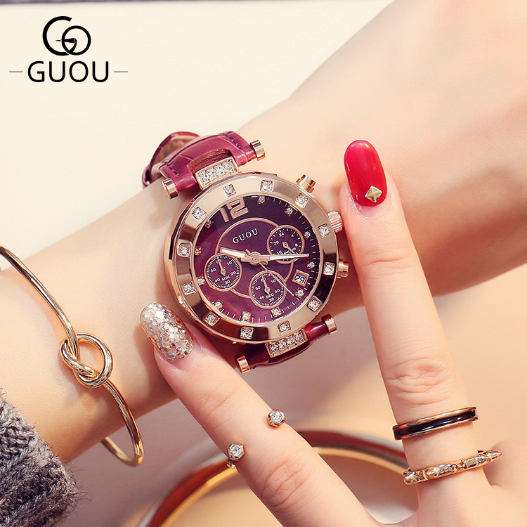 GUOU-Montre-bracelet en cuir p - Luxury Watch Top 10 avis et prix